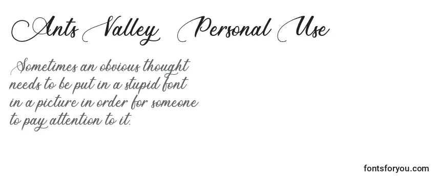 Ants Valley   Personal Use Font