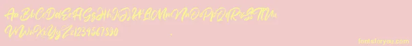 Anttisol Font – Yellow Fonts on Pink Background