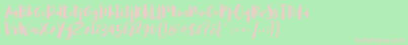 Antums Brush Font – Pink Fonts on Green Background