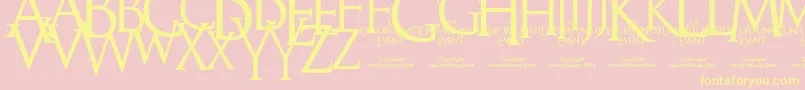 ANUNE    Font – Yellow Fonts on Pink Background