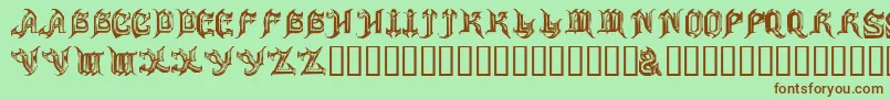 ANVIL Font – Brown Fonts on Green Background