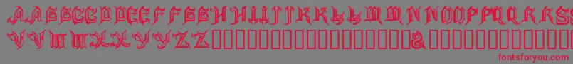 fuente ANVIL – Fuentes Rojas Sobre Fondo Gris