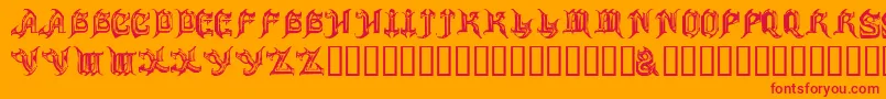 ANVIL Font – Red Fonts on Orange Background