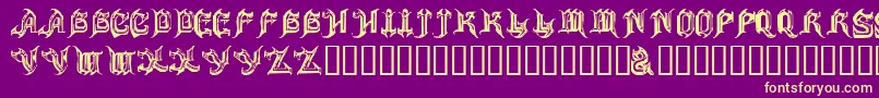 ANVIL Font – Yellow Fonts on Purple Background