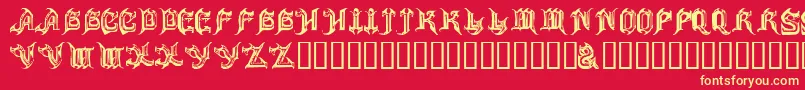 ANVIL Font – Yellow Fonts on Red Background