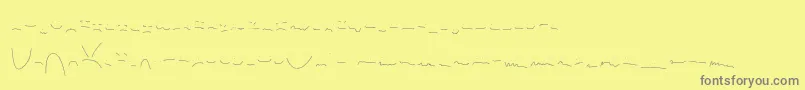 Anxiety Font – Gray Fonts on Yellow Background