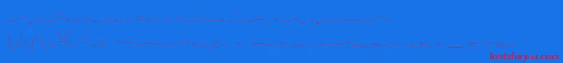 Anxiety Font – Red Fonts on Blue Background
