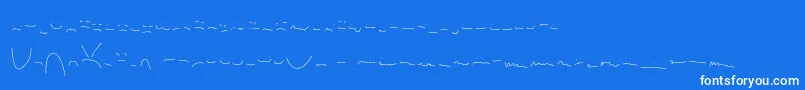 Fonte Anxiety – fontes brancas em um fundo azul