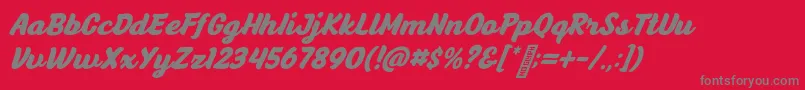 AnyelirScript BoldItalicフォントについての詳細 フォントAnyelirScript BoldItalic – 赤い背景に灰色の文字
