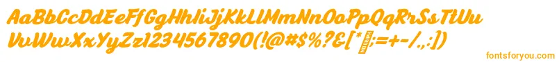 AnyelirScript BoldItalic-Schriftart – Orangefarbene Schriften