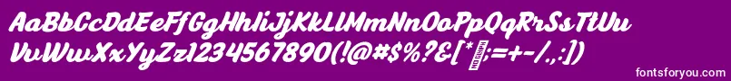 AnyelirScript BoldItalic Font – White Fonts on Purple Background
