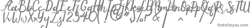 Anyone-fontti – harmaat kirjasimet valkoisella taustalla