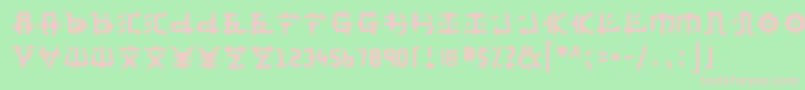 Anyong   Font – Pink Fonts on Green Background