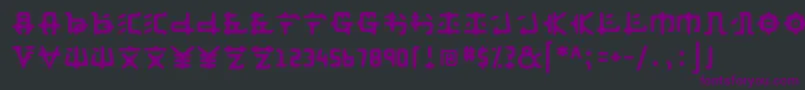 Шрифт Anyong   – фиолетовые шрифты на чёрном фоне