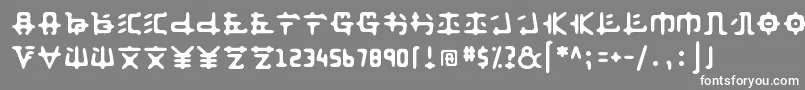 フォントAnyong   – 灰色の背景に白い文字