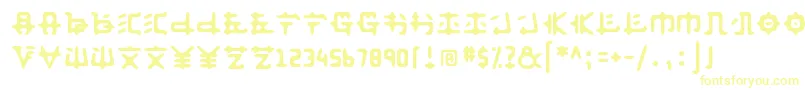 Anyong  -Schriftart – Gelbe Schriften
