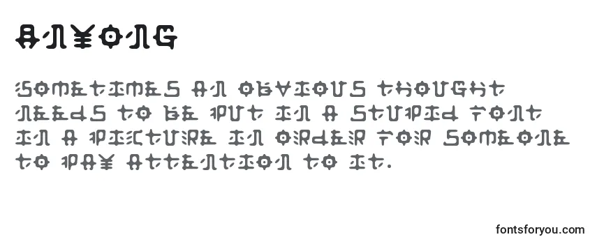 Anyong   (119791) Font