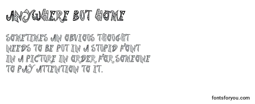 Anywhere But Home Font