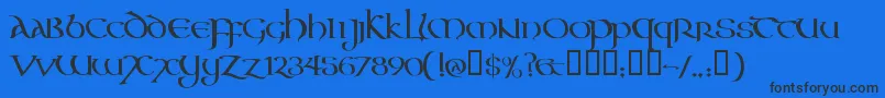 AONCC    Font – Black Fonts on Blue Background