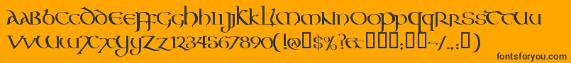 AONCC    Font – Black Fonts on Orange Background