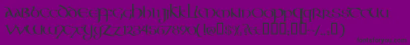 AONCC    Font – Black Fonts on Purple Background