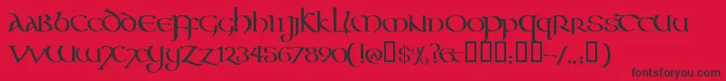 AONCC    Font – Black Fonts on Red Background