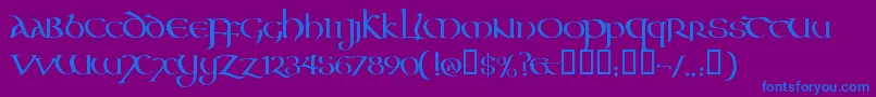AONCC    Font – Blue Fonts on Purple Background
