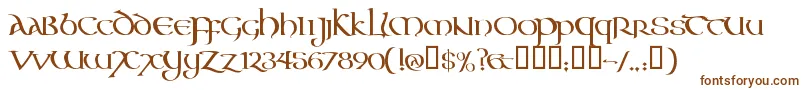 Шрифт AONCC    – коричневые шрифты на белом фоне