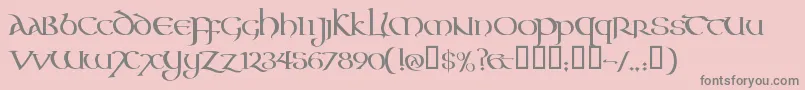 AONCC    Font – Gray Fonts on Pink Background