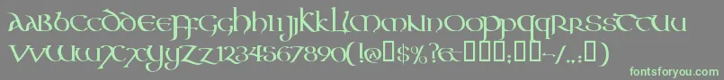 AONCC    Font – Green Fonts on Gray Background