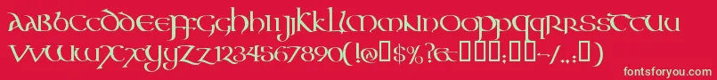 AONCC    Font – Green Fonts on Red Background