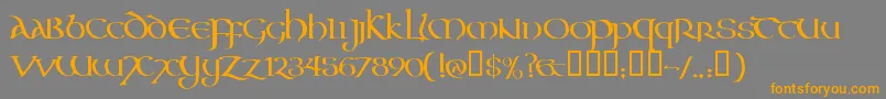AONCC    Font – Orange Fonts on Gray Background