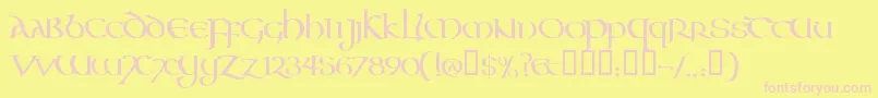 Шрифт AONCC    – розовые шрифты на жёлтом фоне