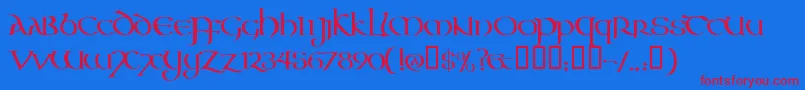 AONCC    Font – Red Fonts on Blue Background
