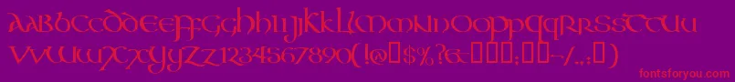 フォントAONCC    – 紫の背景に赤い文字