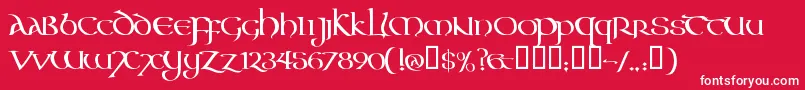 fuente AONCC    – Fuentes Blancas Sobre Fondo Rojo