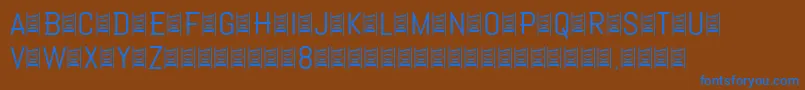 Apache Font – Blue Fonts on Brown Background