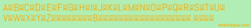 Apache Font – Orange Fonts on Green Background