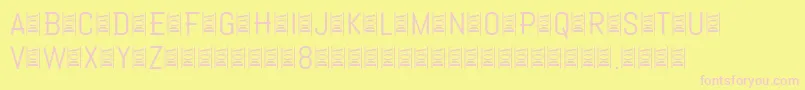 Apache Font – Pink Fonts on Yellow Background