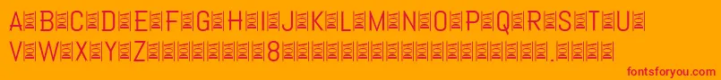 Apache Font – Red Fonts on Orange Background