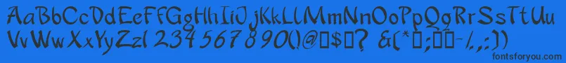 APANRG   Font – Black Fonts on Blue Background