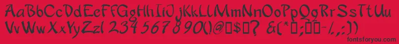 APANRG   Font – Black Fonts on Red Background