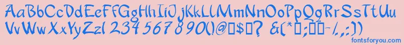 APANRG   Font – Blue Fonts on Pink Background