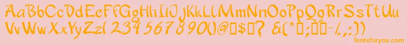 APANRG   Font – Orange Fonts on Pink Background