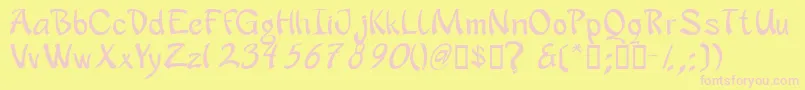 APANRG   Font – Pink Fonts on Yellow Background