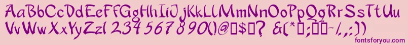 APANRG   Font – Purple Fonts on Pink Background