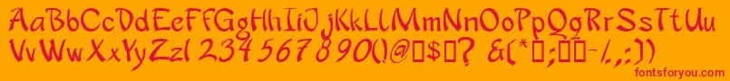 APANRG   Font – Red Fonts on Orange Background