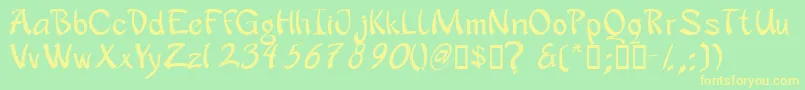 APANRG   Font – Yellow Fonts on Green Background