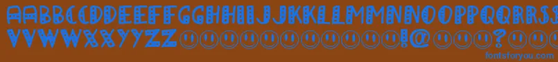 APAPA Font – Blue Fonts on Brown Background