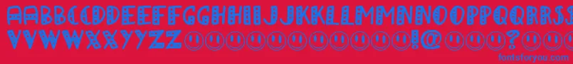 APAPA Font – Blue Fonts on Red Background